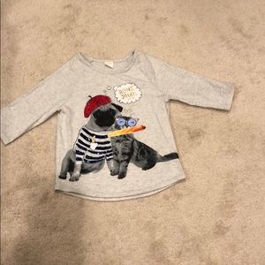 *4/$25 Gray t-shirt French theme